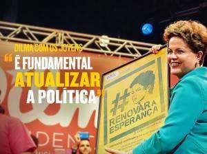 Dilma com jovens