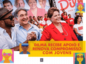 DILMA RECEBE APOIO E RENOVA COMPROMISSO COM JOVENS