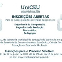 A UniCEU abre inscrições para 6.600 vagas para cursos gratuitos de graduação.