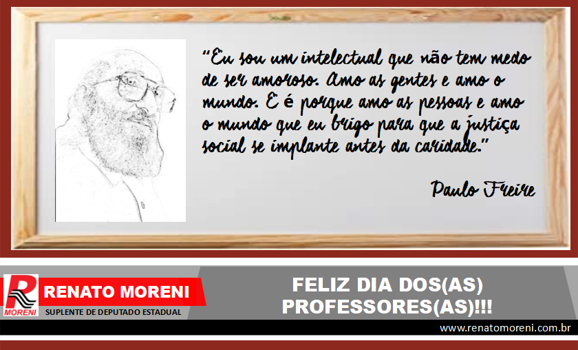 Feliz dia dos(as) professores(s)!